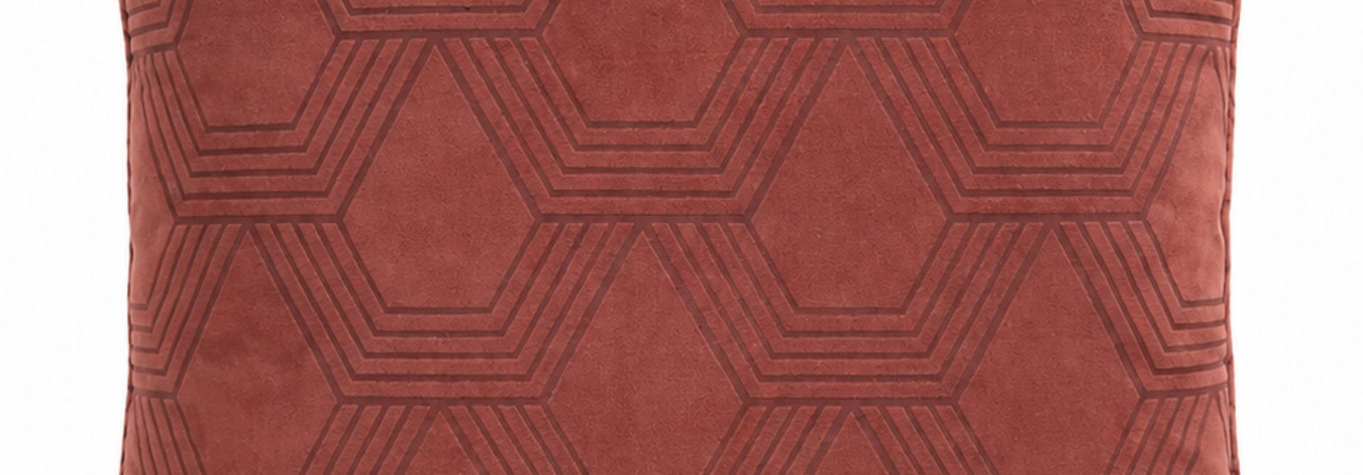 cushion with geometric design 45x45 Rust