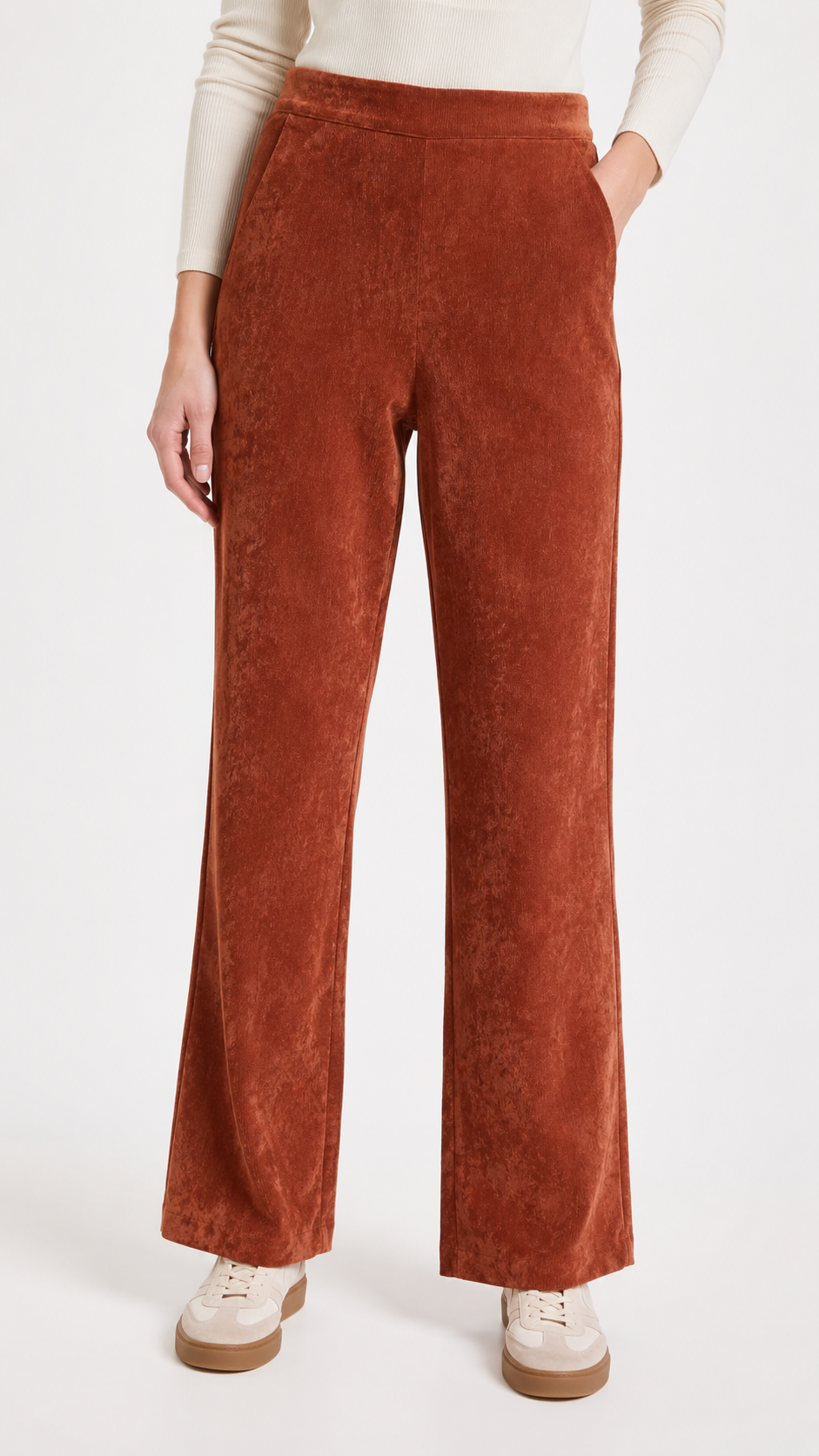 Charro corduroy wide pant Rust-1