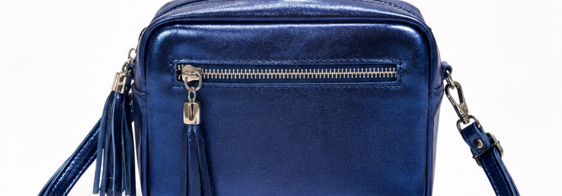 Jolly metalic boxy bag Denim Blue