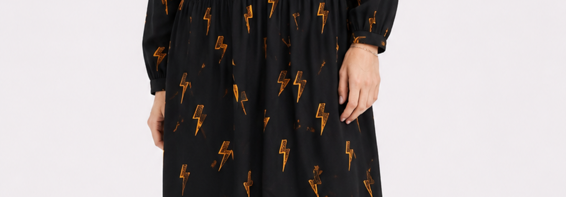 Esther lightning smock dress Black