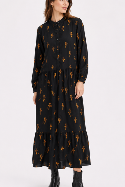 Esther lightning smock dress Black