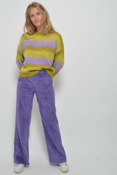 Charro corduroy wide pant Purple