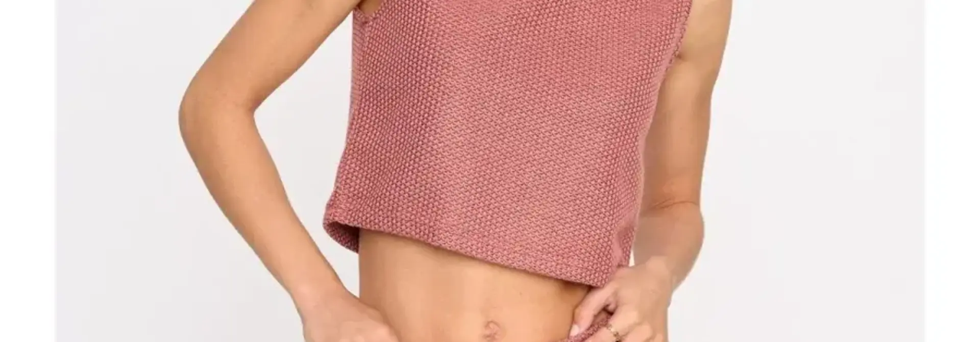 Marlyne structured cropped top Rust Terra