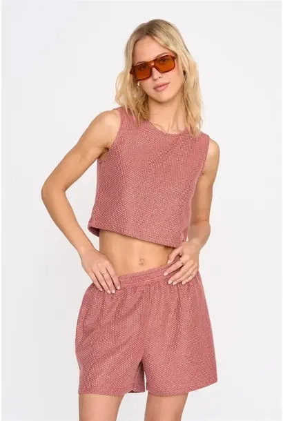 Marlyne structured cropped top Rust Terra