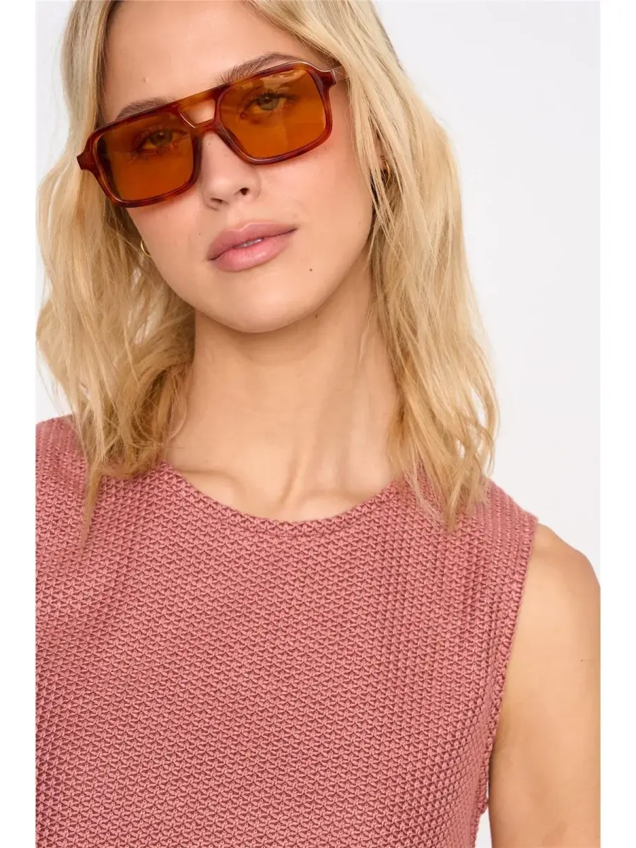 Marlyne structured cropped top Rust Terra-2