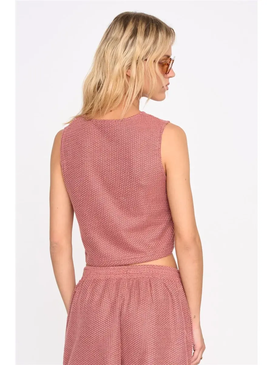 Marlyne structured cropped top Rust Terra-3