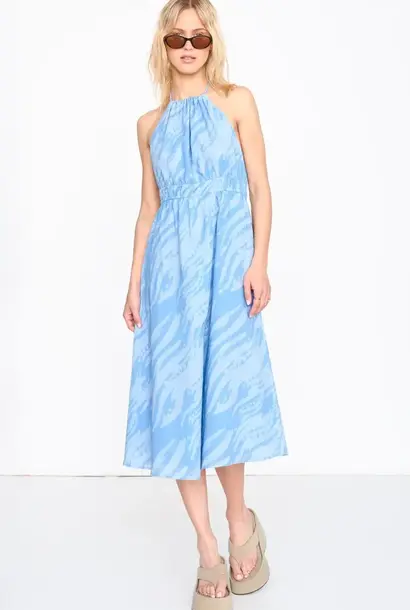 Steffy halter midi dress Blue