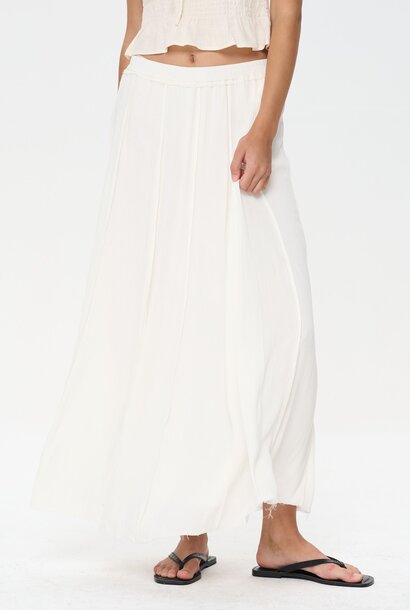 Gipsy fluide viscose long skirt White