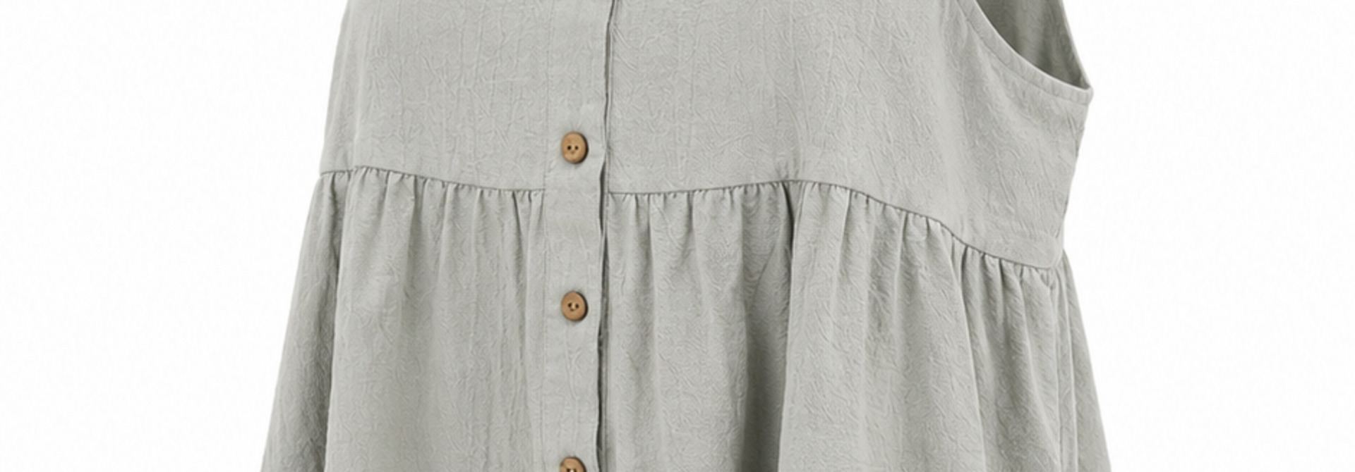 Mirabel linen ruches top Mint