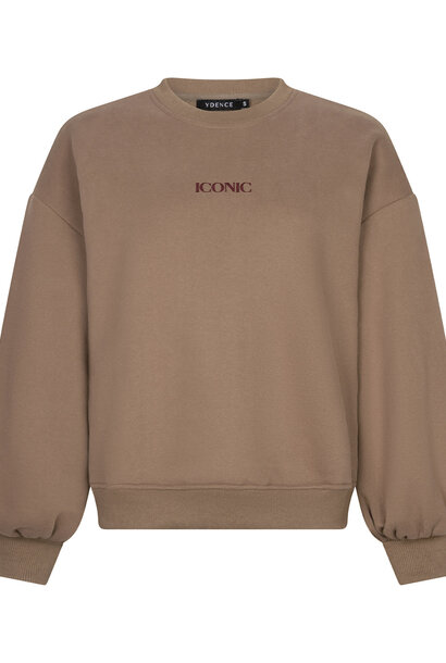 Iconic essentiel ballonsleeve sweater Taupe Brown