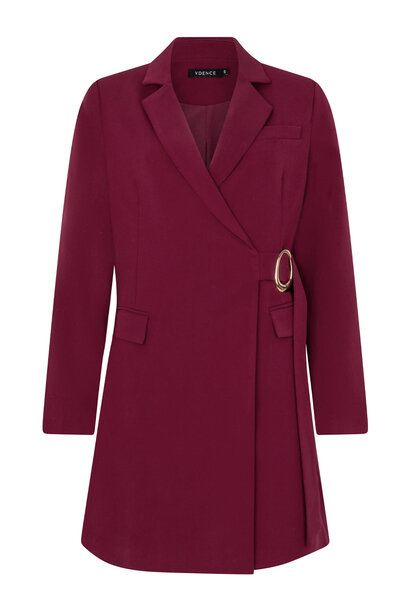 Carmel statement blazer dress Burgundy