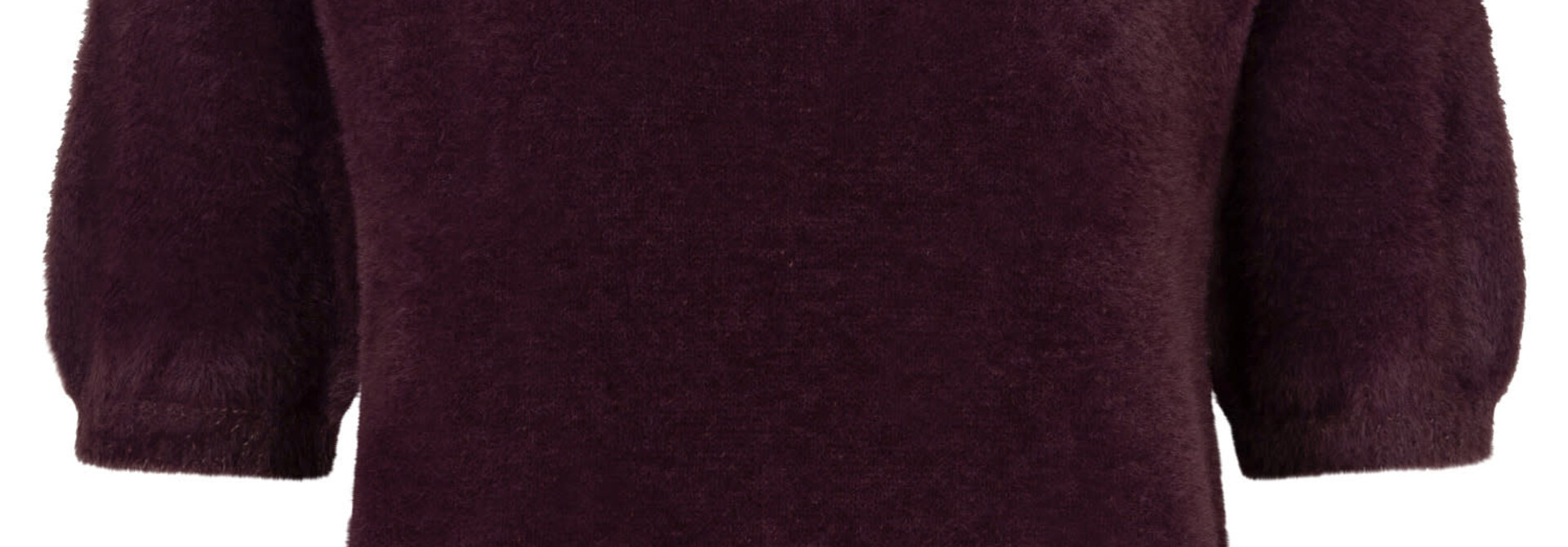 Mary ultra-soft fluffy s/s knit Aubergine