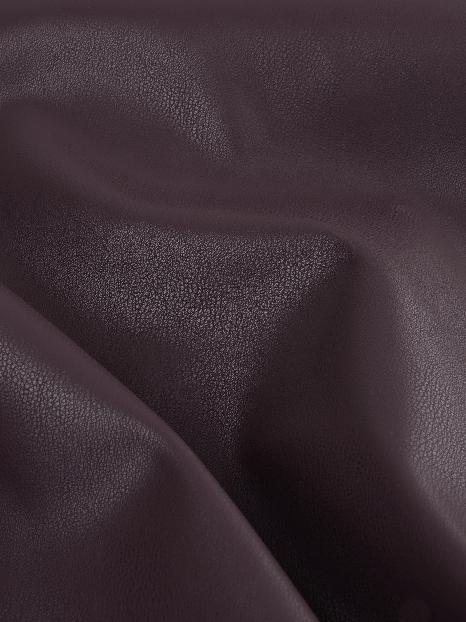 Teagan stretch vegan leather straight wide pant Aubergine-3