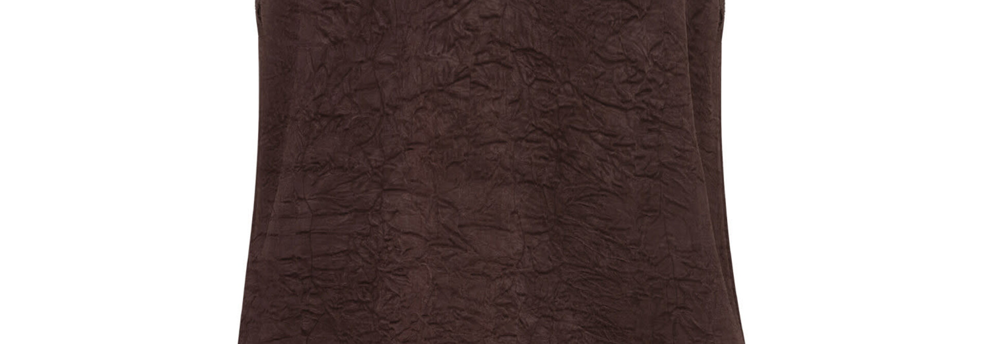 Camille assymetric satin lace top Dark Brown