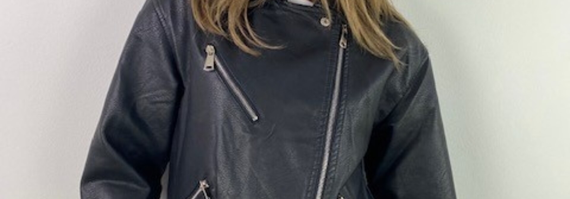 Thorra leather bikerjacket Black