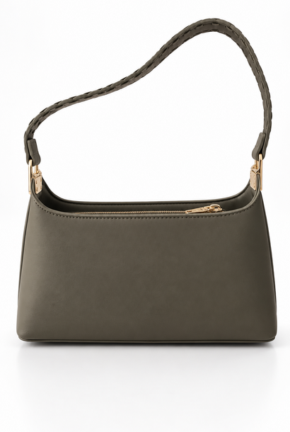 Avril leather shoulder bag Khaki
