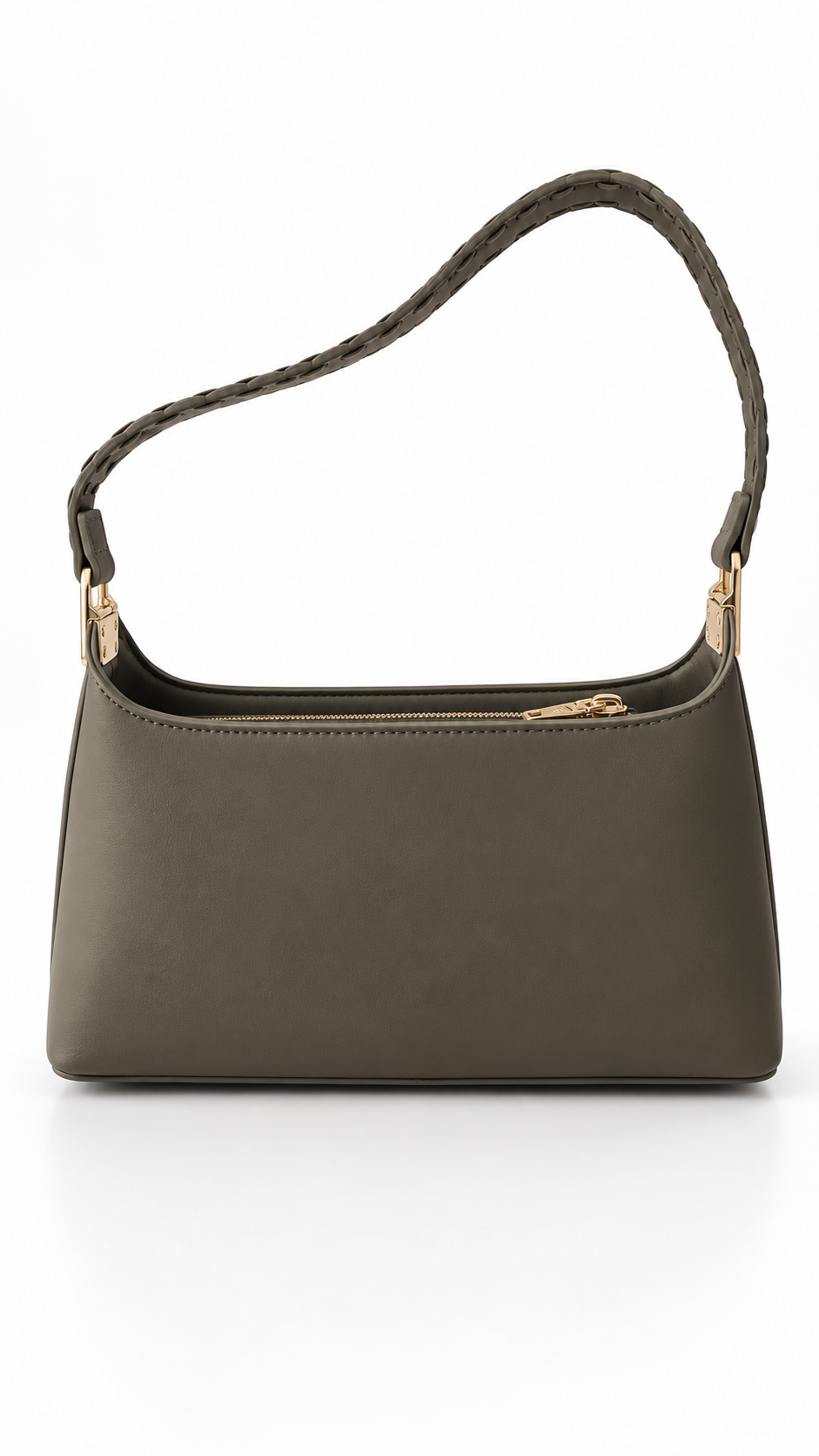 Avril leather shoulder bag Khaki-1