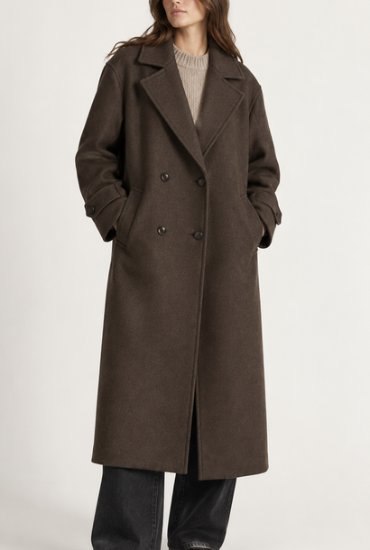 Laurent classic coat Coffee Brown