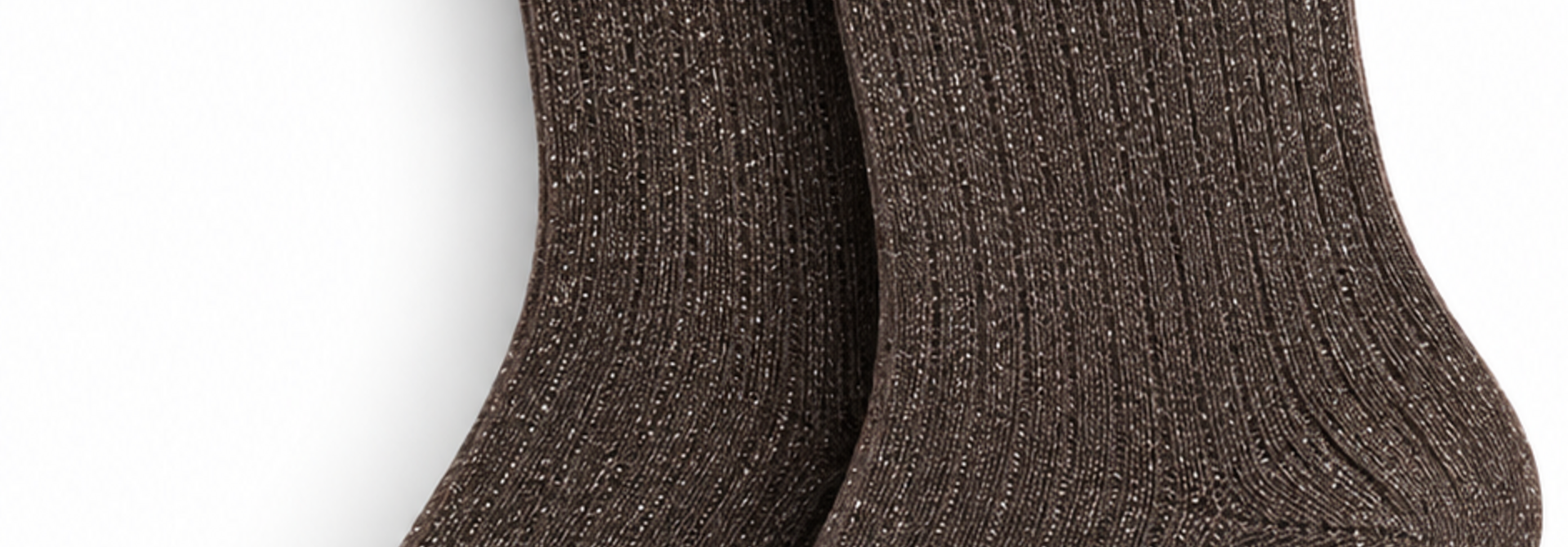 'Girl Power' sparkle socks Marron Brown