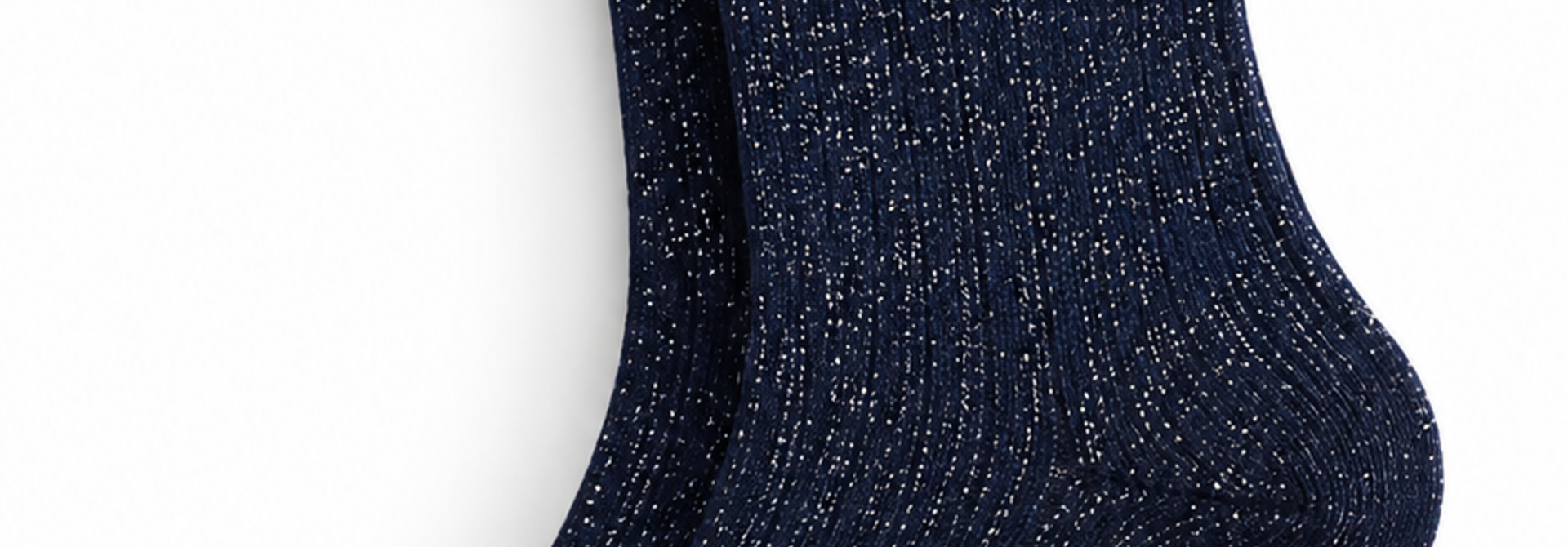 'Girl Power' sparkle socks Marine Blue