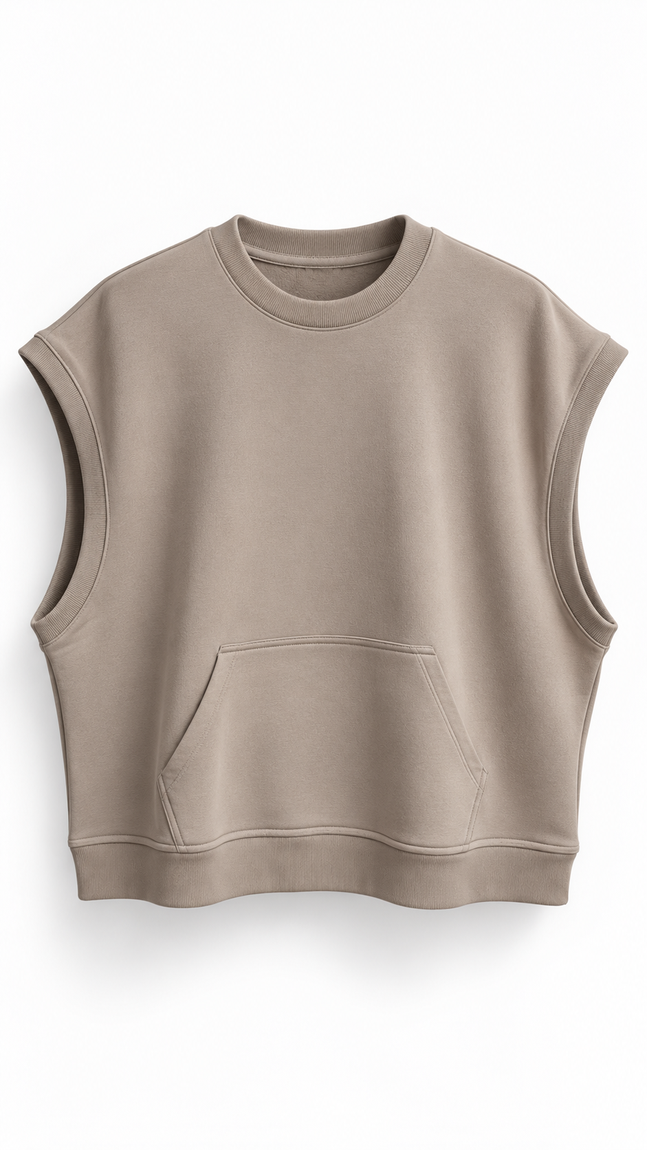 Jérome sleeveless sweater debardeur Beige Taupe-1
