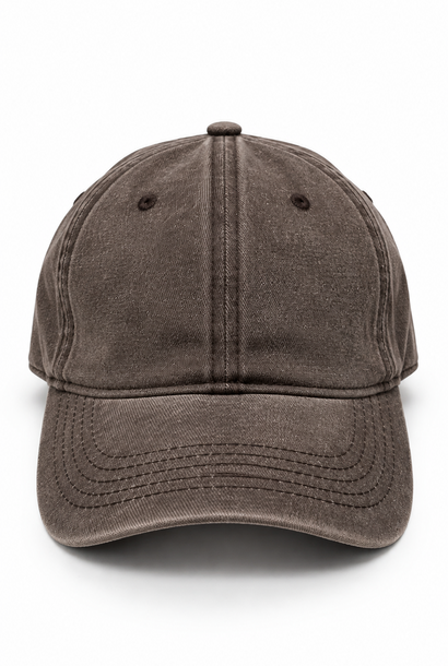 Cole plain washed cap Coffee Brown