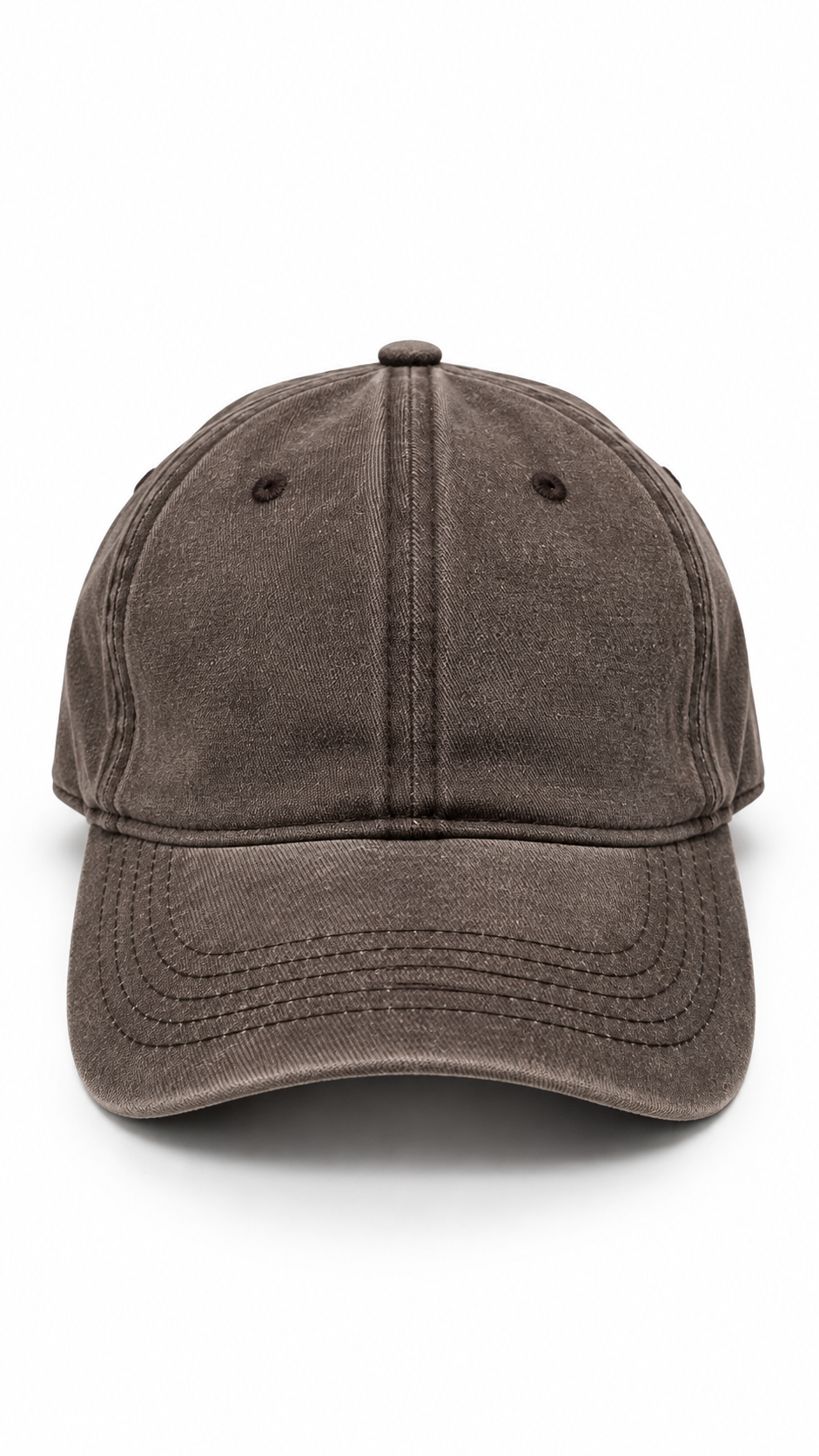 Cole plain washed cap Coffee Brown-1