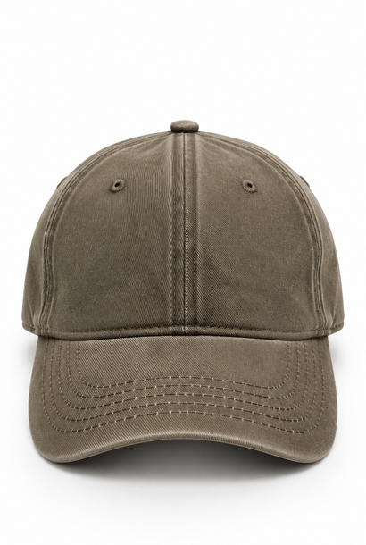 Cole plain washed cap Khaki Green