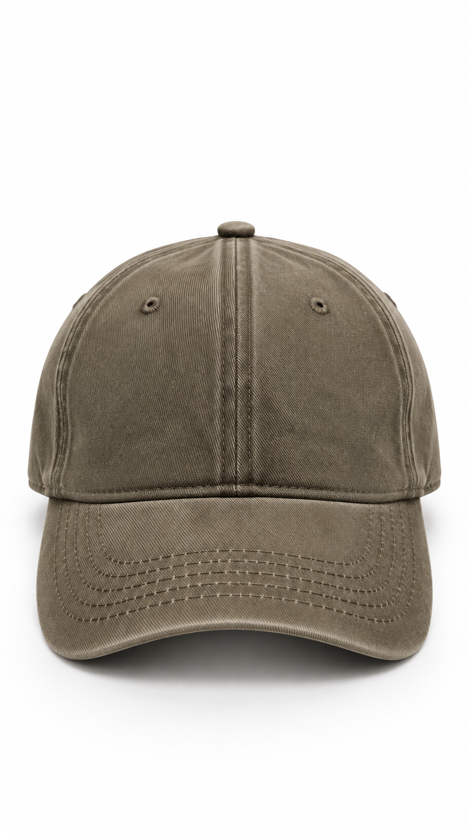 Cole plain washed cap Khaki Green-1