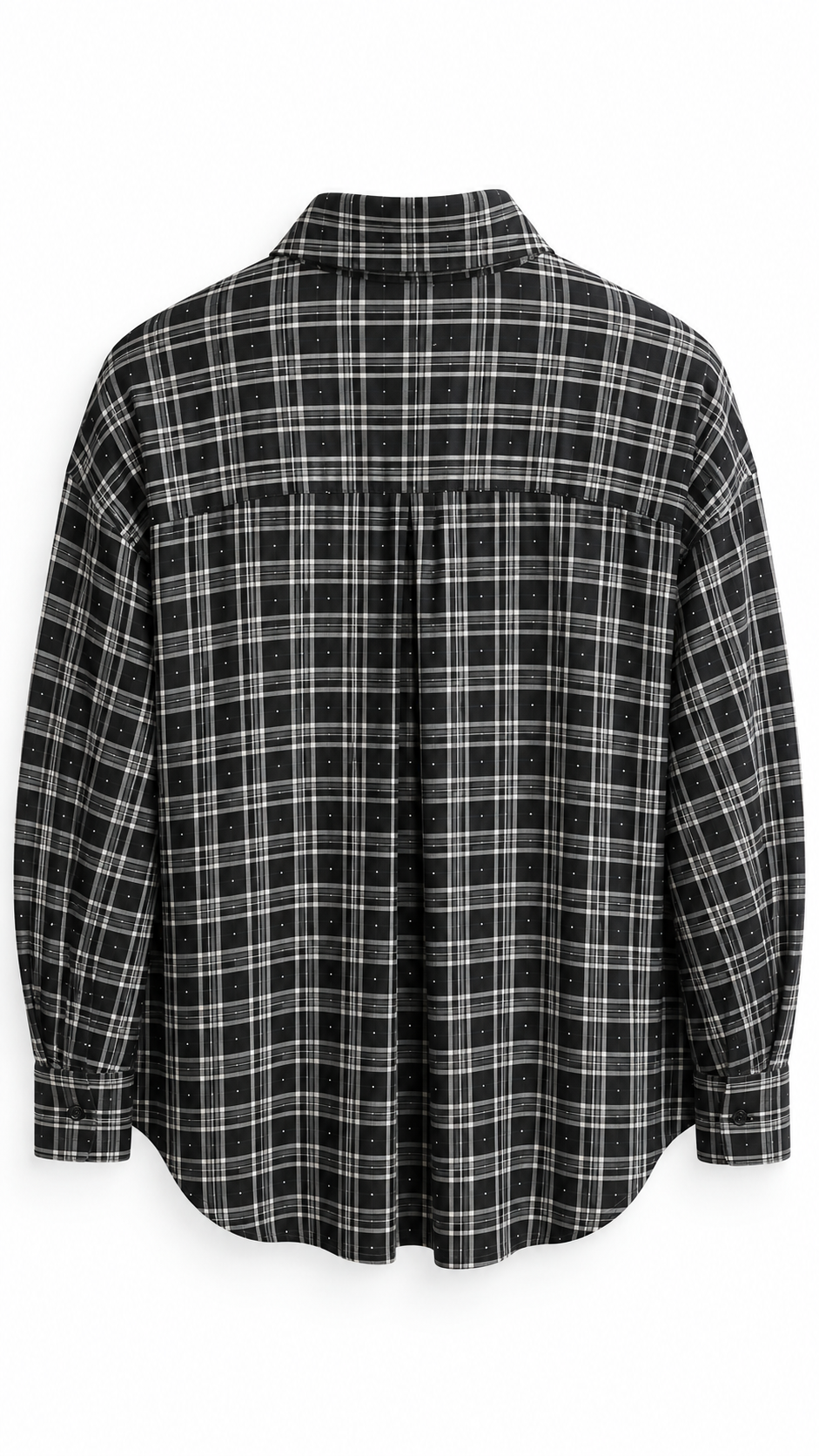 Jackson checkered shirt with strass Black-3