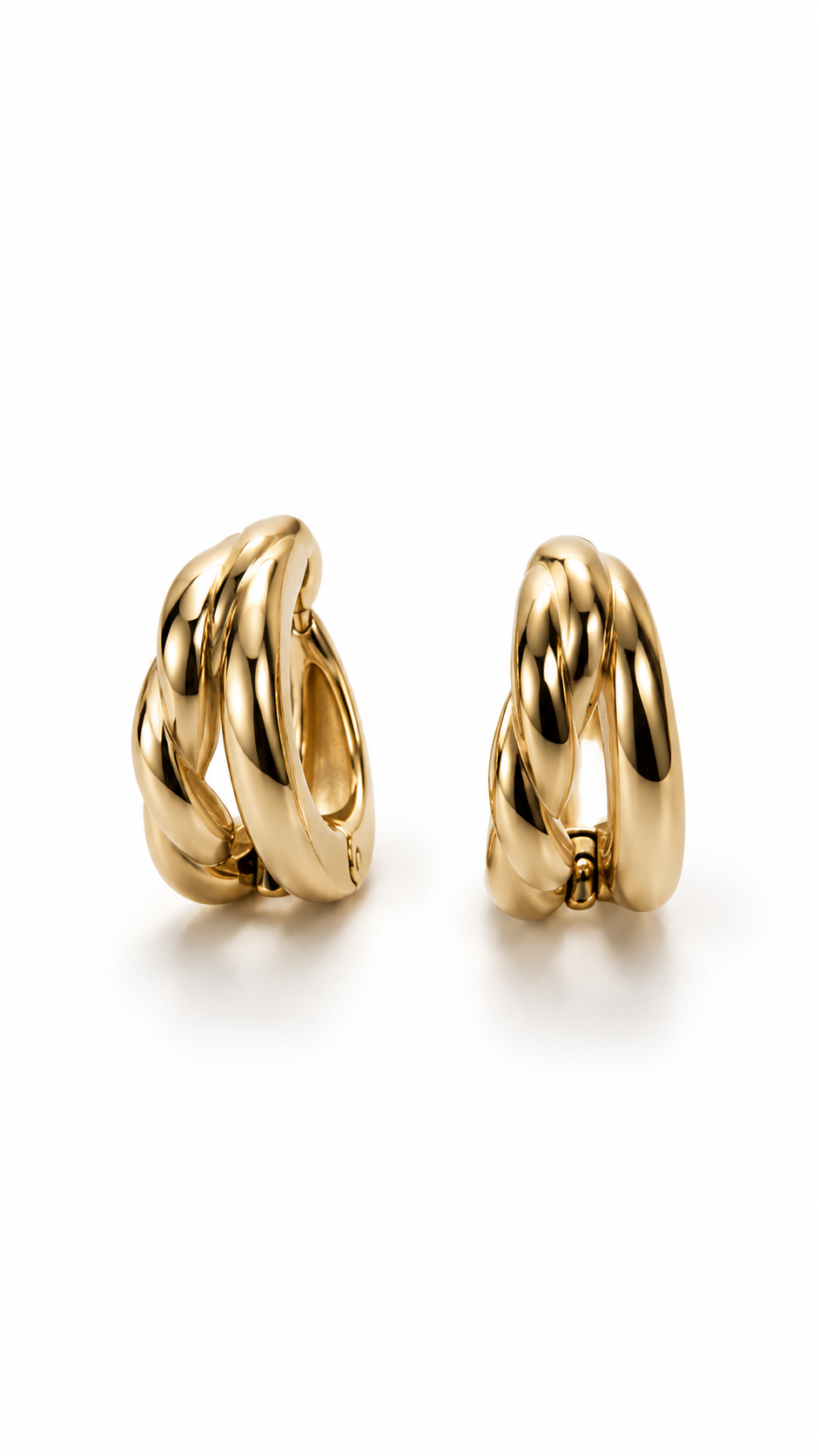 Tipno duo hoop bold & twisted Gold-1