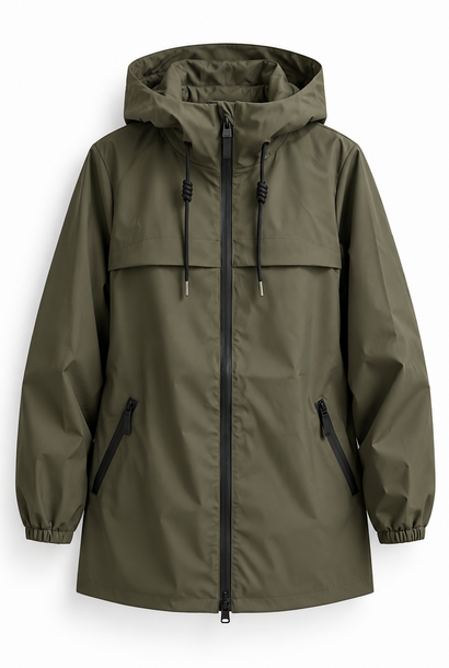 Malcom basic PU raincoat Dark Khaki Green