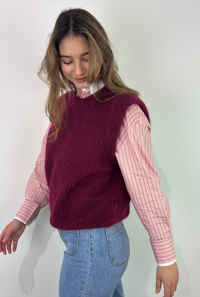 Sam knit debardeur Burgundy