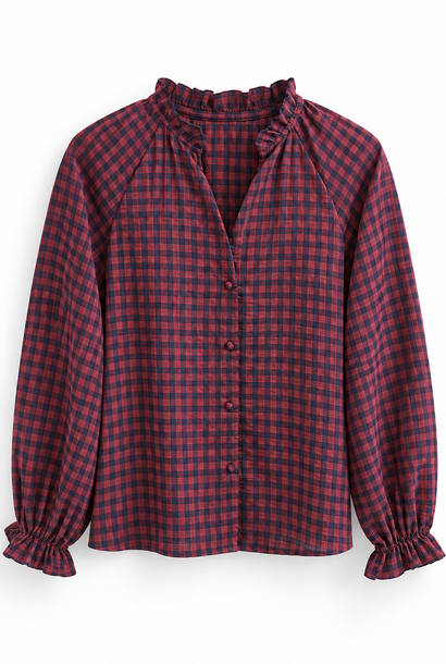 Rosy vichy rush blouse Bordeaux