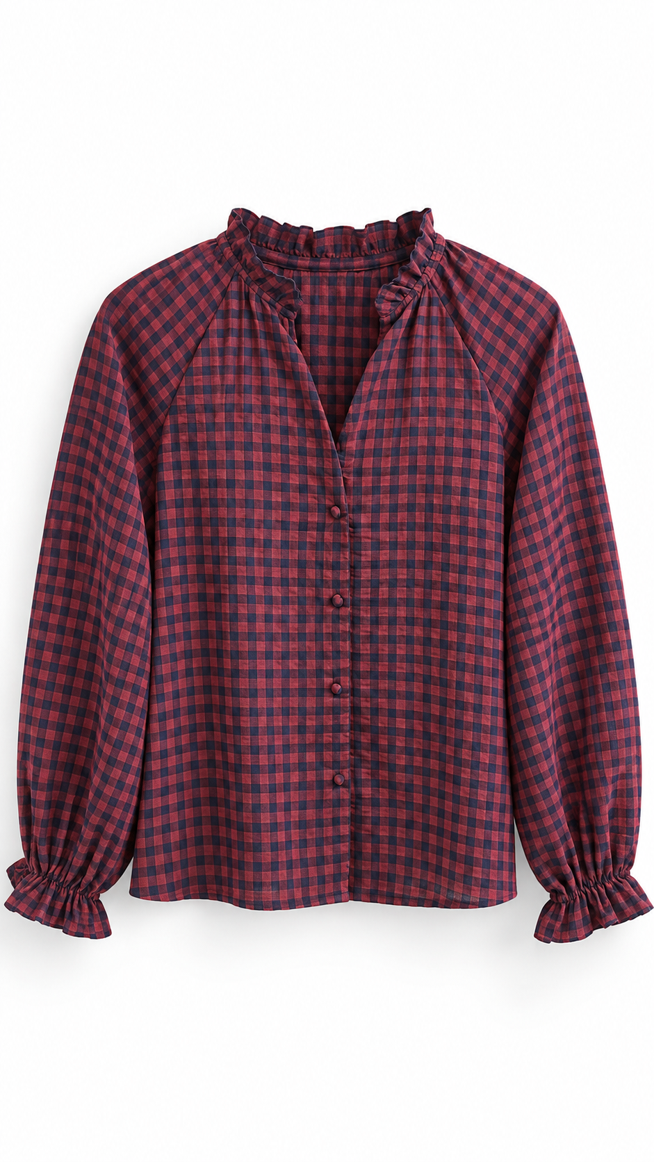 Rosy vichy rush blouse Bordeaux-1