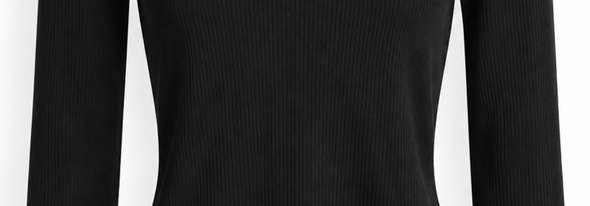 Maya rib basic longsleeve t-shirt Black