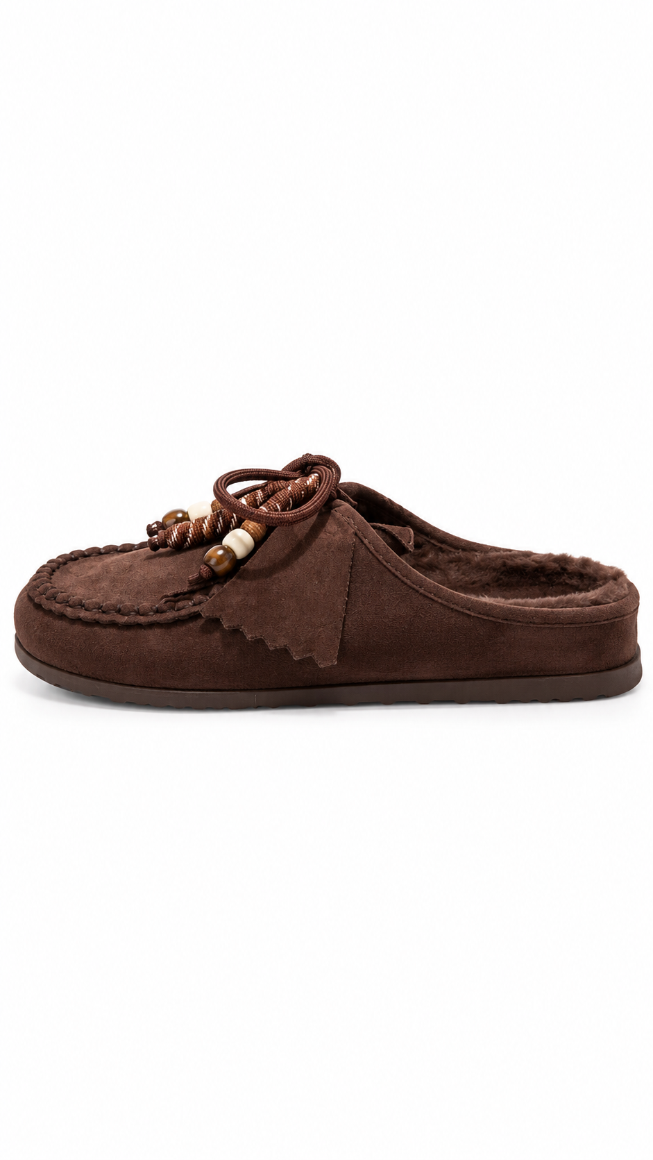 Gerald beaded fur slip-on loafer Coffee Brown-5