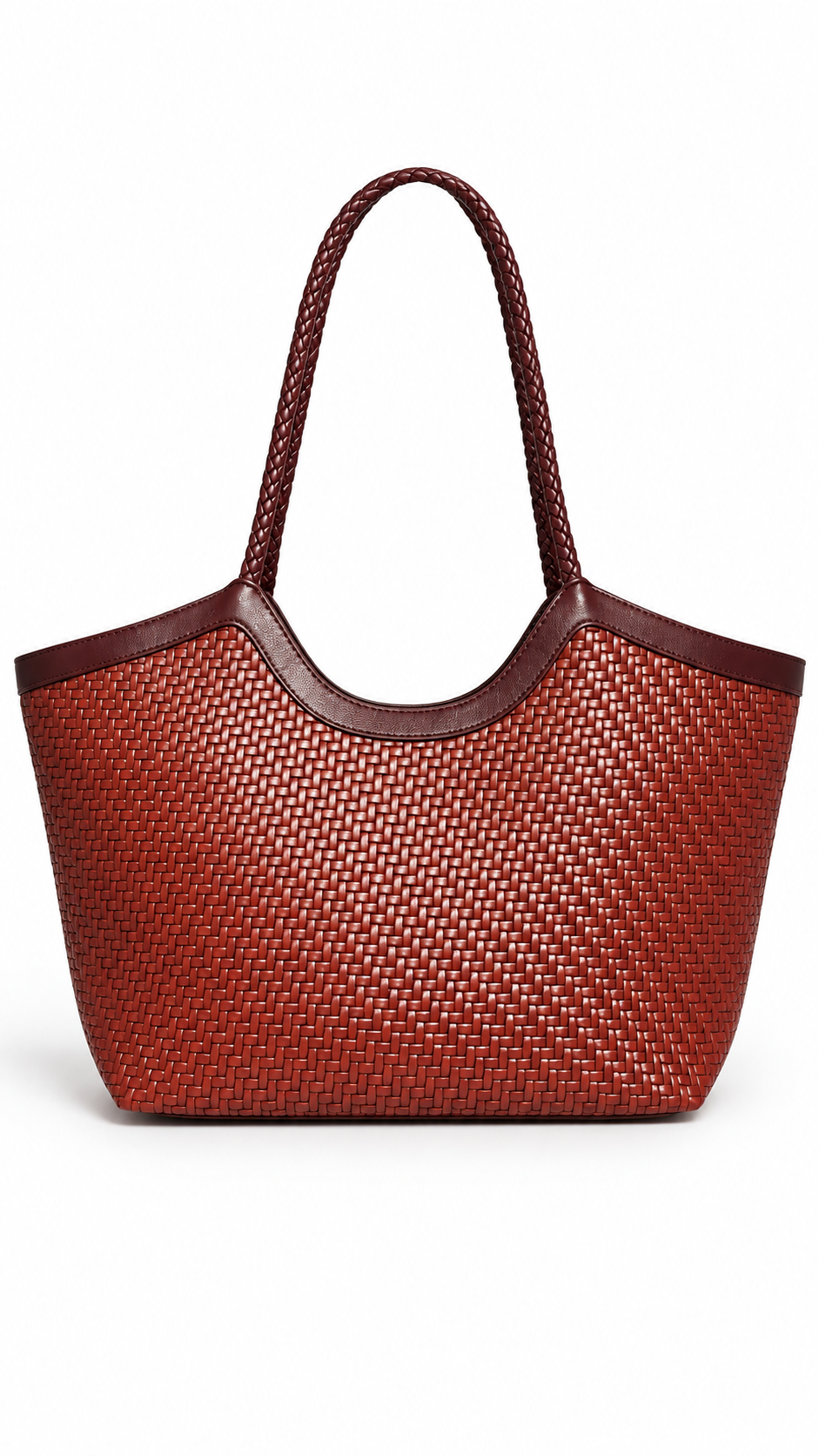 Sezané woven totebag Bordeaux Burgundy-1