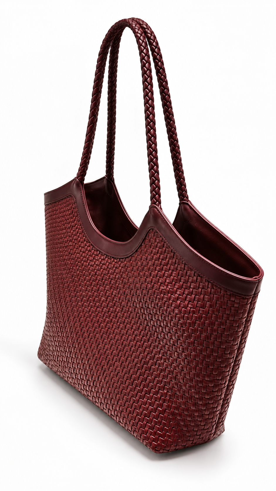 Sezané woven totebag Bordeaux Burgundy-2