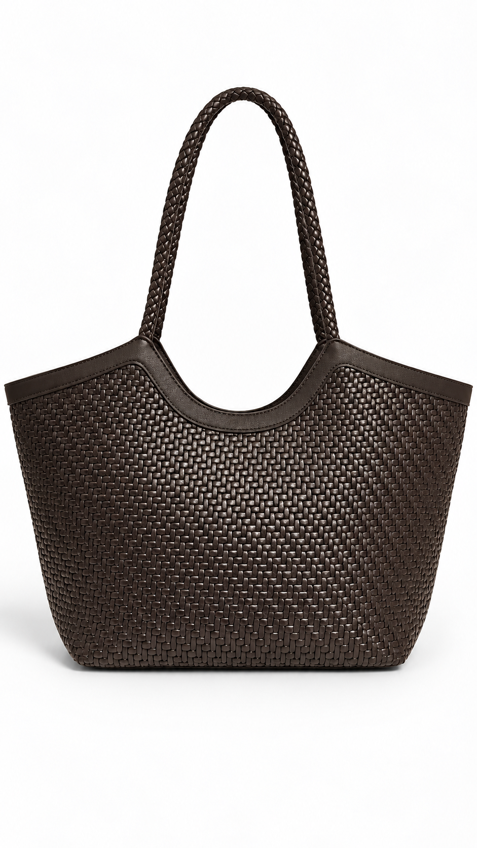 Sezané woven totebag Dark Coffee Brown-1