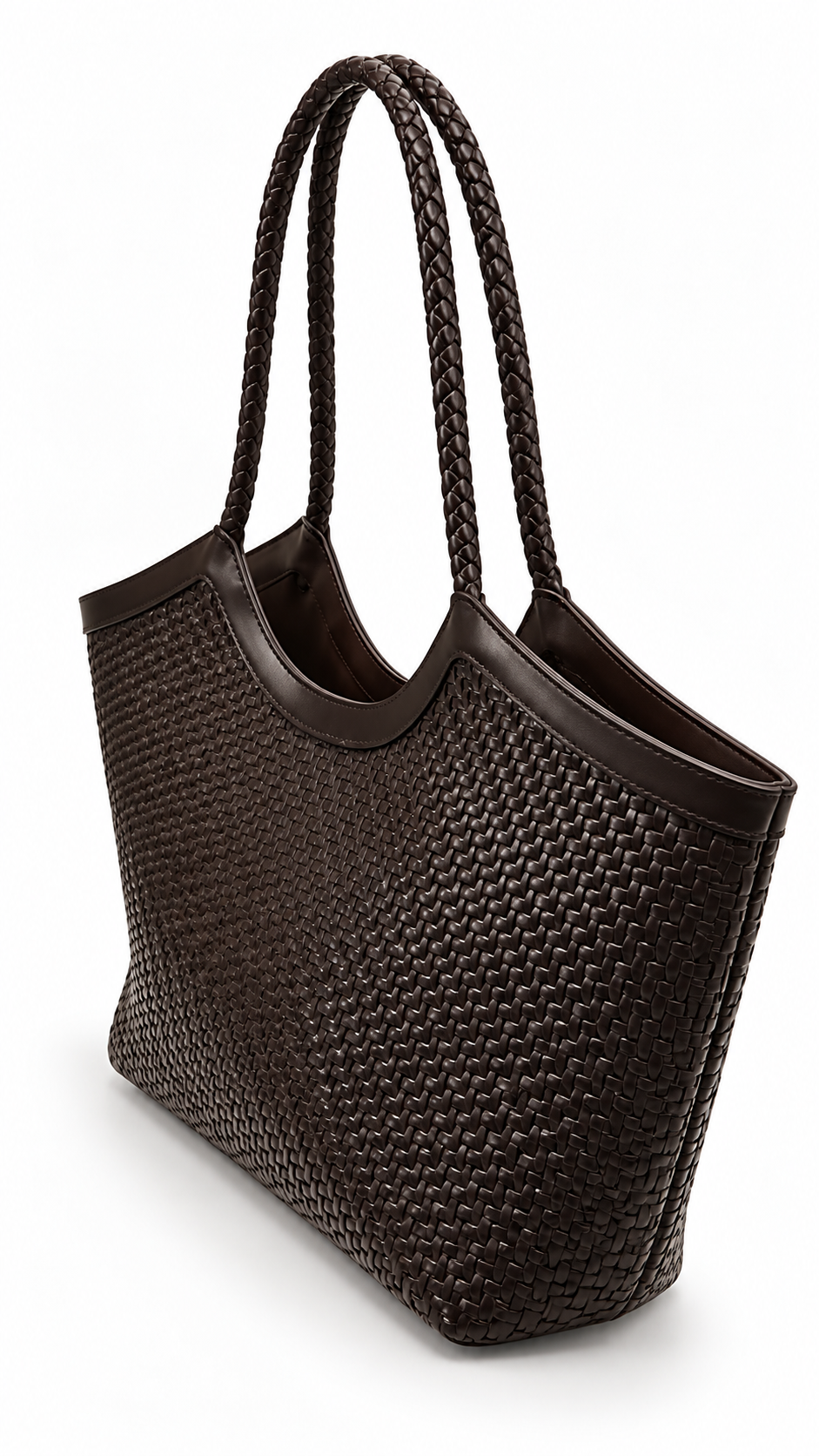 Sezané woven totebag Dark Coffee Brown-2