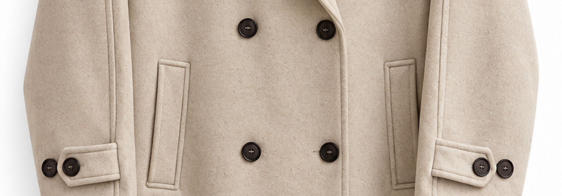 Laurent classic long coat Creme Beige