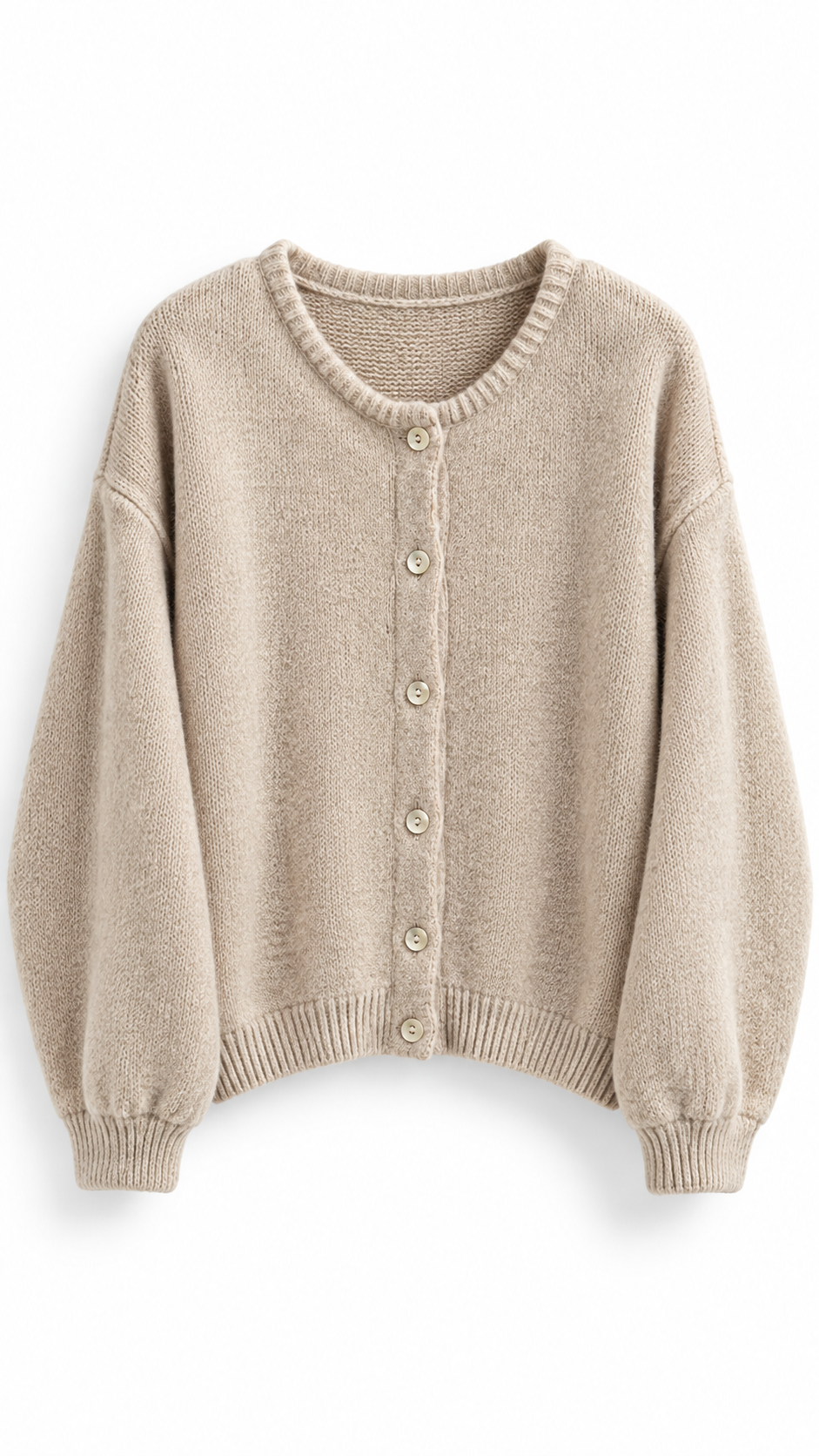 Lydia baby alpaca cardigan Beige Naturel-1
