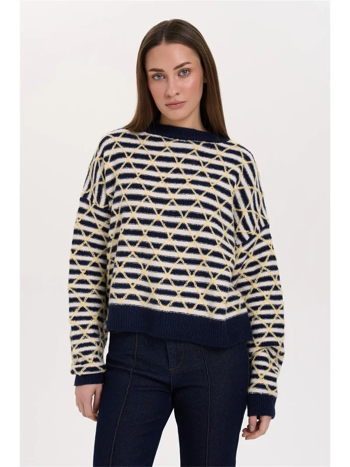 Joona stripped knit Yellow/Navy-5