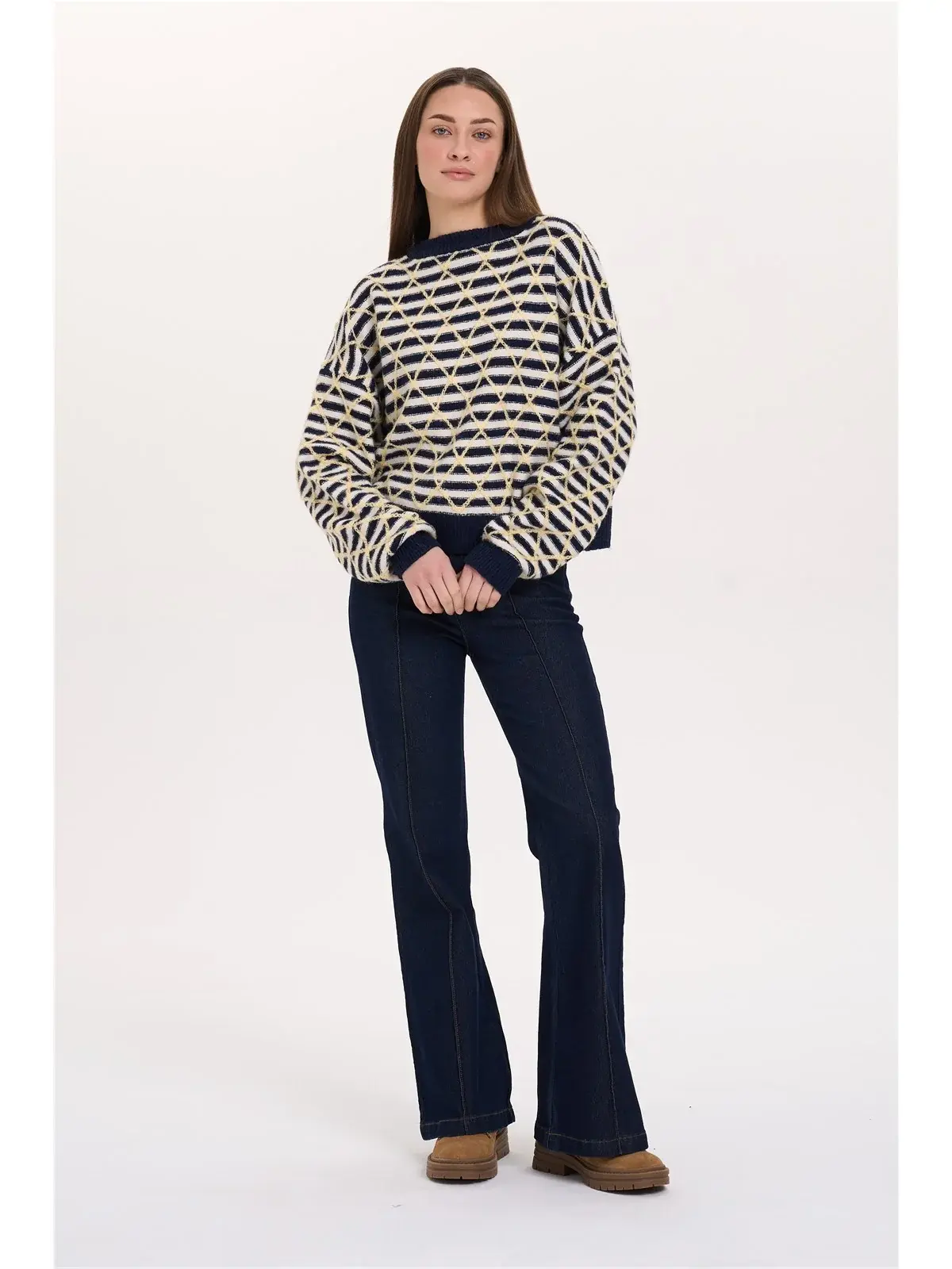 Joona stripped knit Yellow/Navy-3