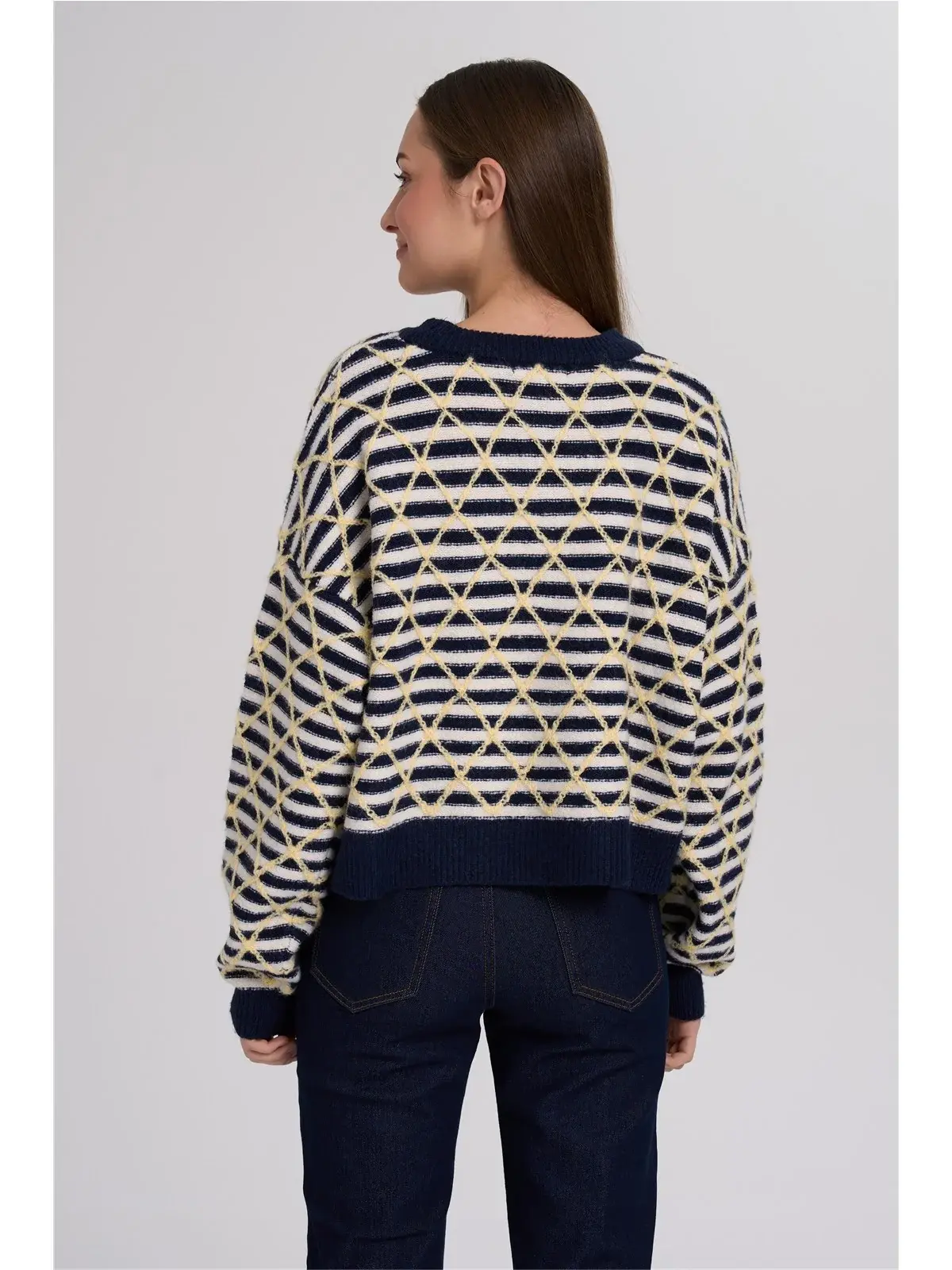 Joona stripped knit Yellow/Navy-4