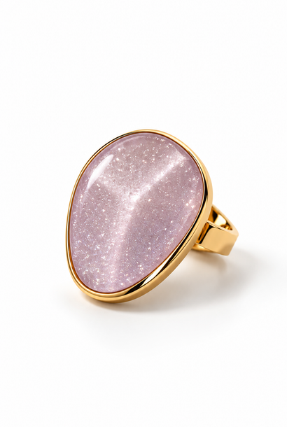 Néa statement stone ring Purple