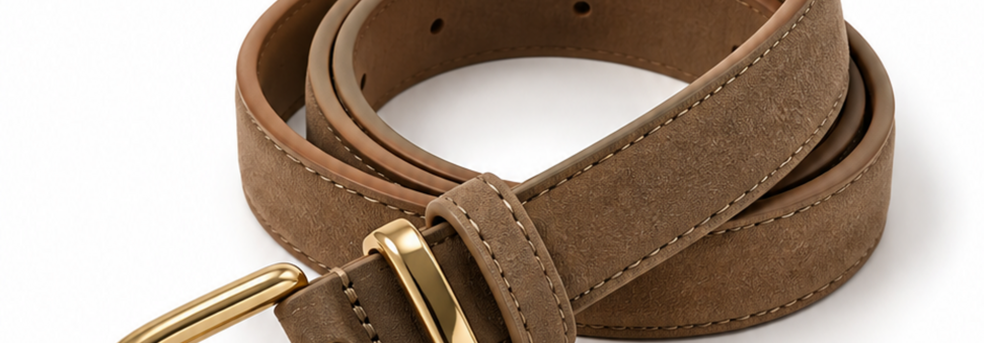 Dao real leather diam Belt Taupe