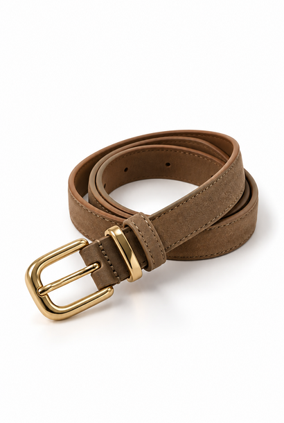 Dao real leather diam Belt Taupe