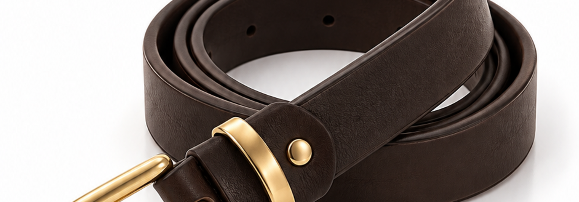 Dao real leather diam Belt Coffee Brown